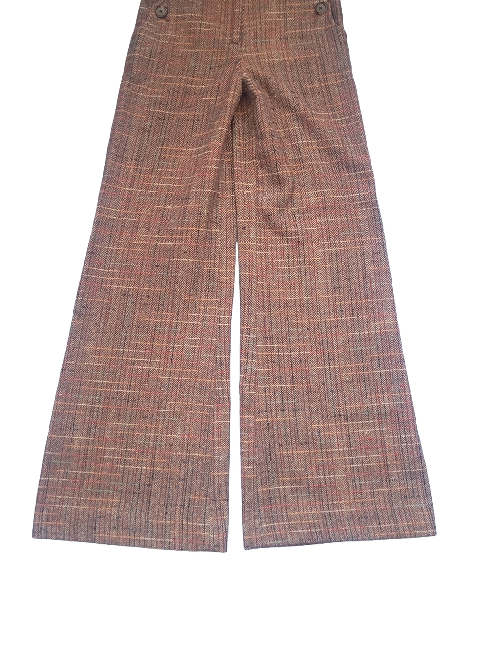 Wide Leg Tweed Pants in Brown Multi Cartonnier Size 2
